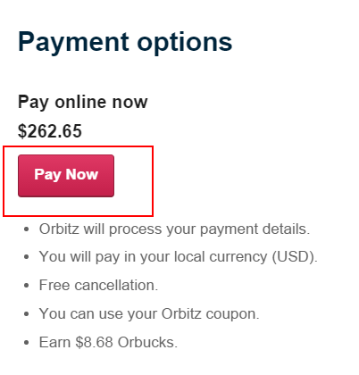 Orbitz 85折优惠 全球酒店 折上折！