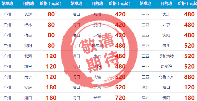南航会员日 北/上/杭/广/深/成/重等地出发国内各地120元起
