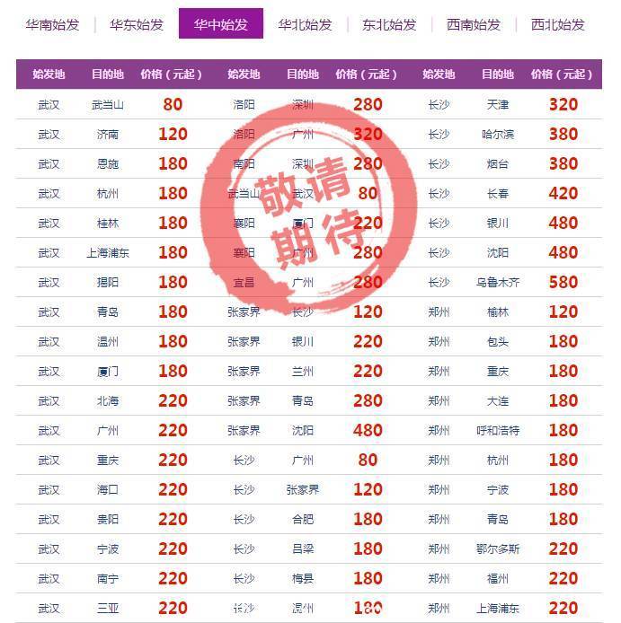 南航本月会员日 促销价格出炉，80元起秋季游大江南北，部分国庆票