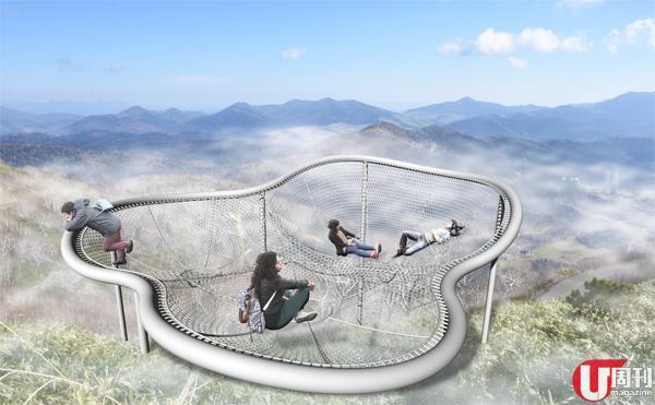 将于 2017 年 9 月面世的 Contour Bench 及 Cloud Pool,提供多角度观云海的体验。<br />