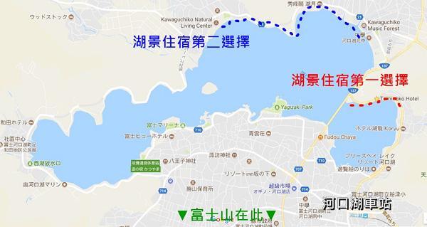 其实河口湖沿岸的风景都很赞,但这两处拍摄的富士山又不大相同。