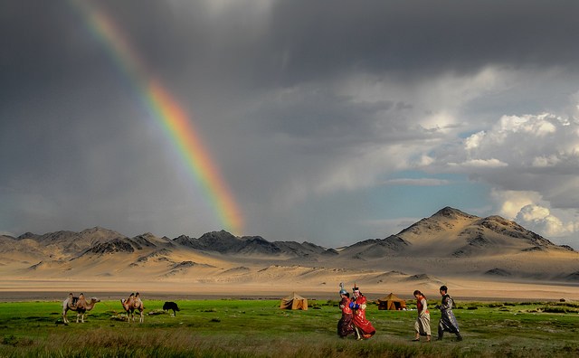 Rainbow in Mongolia