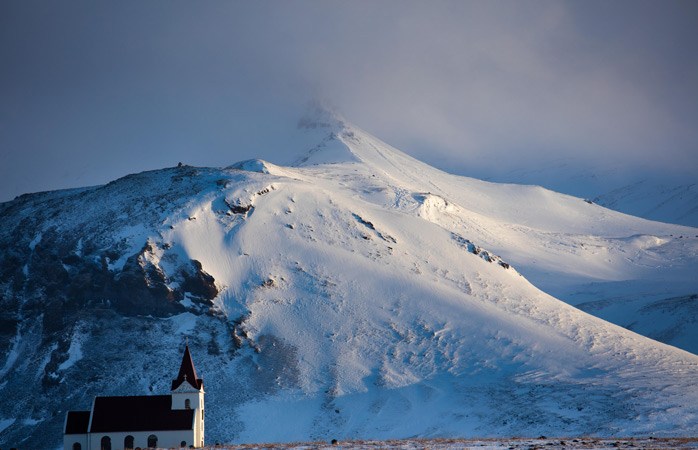 Snæfellsjökull冰川，冰岛最美丽的山峰之一