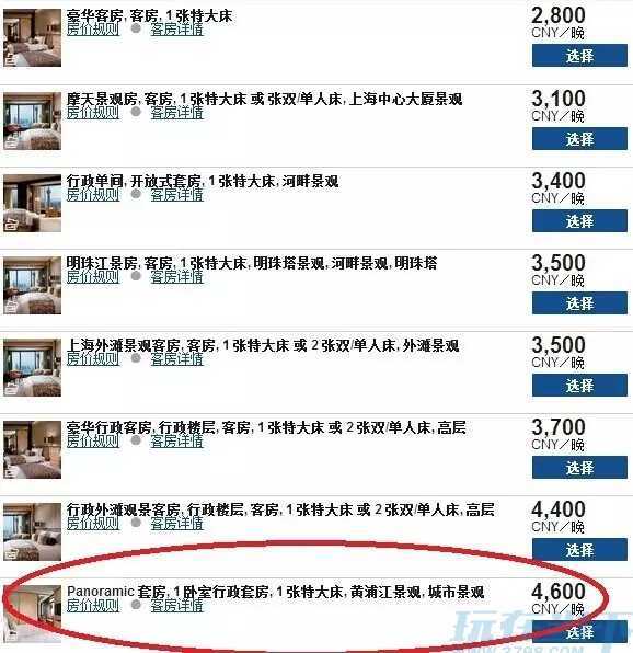 上海丽思卡尔顿房价