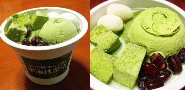 丸久小山园的抹茶雪糕,加上沖绳县的黑糖酱及北海道的大纳言红豆制成,一打开就见到抹茶雪糕、红豆、白玉及蕨饼,真系净睇已经好兴奋,点知食落真系拍烂手掌,皆因白玉同厥饼完全没好似其他糯米类的雪藏食品咁变硬之余,却仍然保持烟韧状态,而最底部仲要系有流心炼奶的抹茶刨冰,高质程度简直可以媲美出面的甜品店。(图:yukinkolove000@ig,yuka_corochan@ig)<br /><br />售价:348 日圆(约 25 港元)