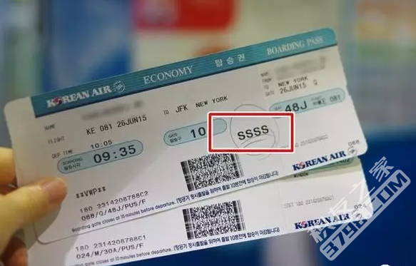 去美国的旅客要注意!登机牌上如果出现“SSSS”需要非常小心