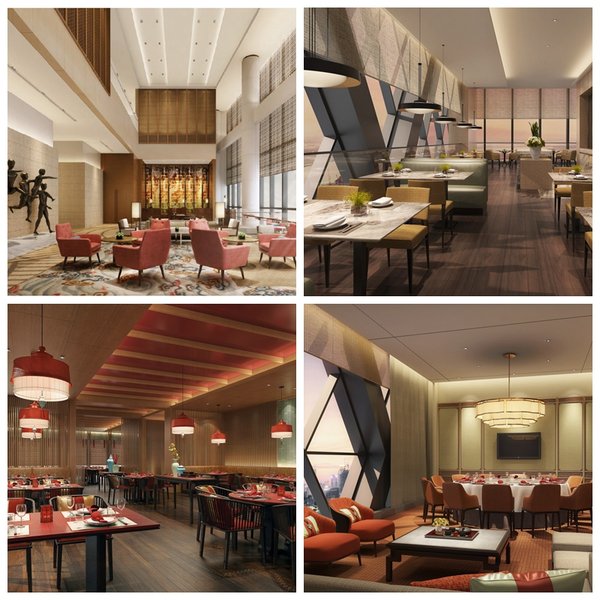57层酒店空中大堂、58层中餐厅、58中餐厅包厢