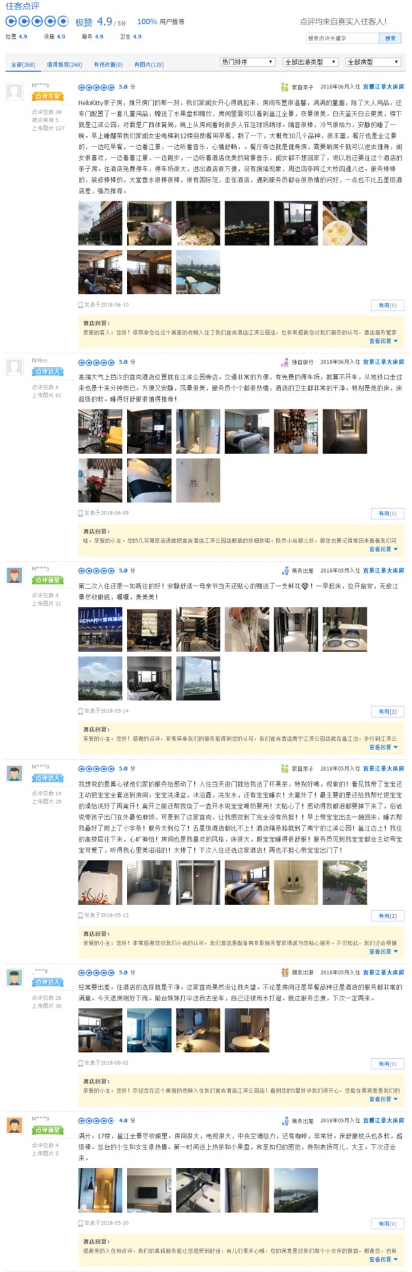宜尚酒店(南宁江滨公园店)入住客人的好评截图节选 宜尚酒店(南宁江滨公园店)入住客人的好评截图节选