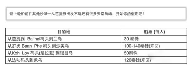 芭提雅乌达抛机场到市区 乌达抛机场到其他海岛