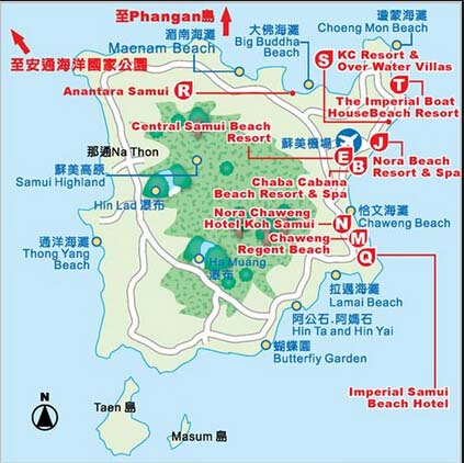 泰国苏梅岛旅游地图高清中文版