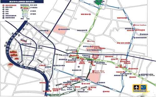 曼谷旅游地图中文版  曼谷市区景点地图中文版