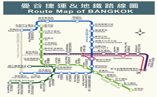 曼谷旅游地图高清中文版 曼谷地铁图高清中文版