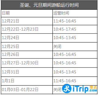 泰晤士河游船运行时间