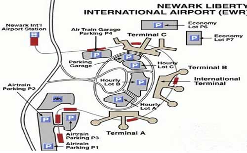 纽约纽瓦克机场地图