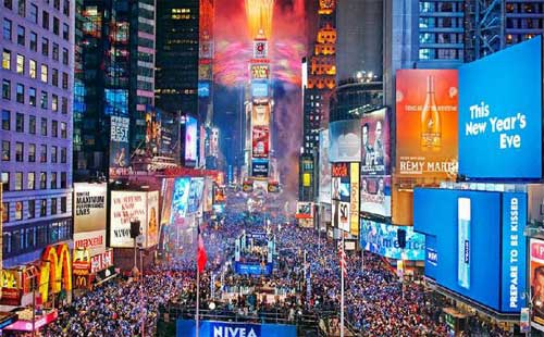 时报广场新年倒计时