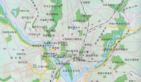 华盛顿中文地图