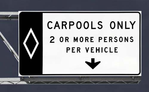 旧金山到西雅图自驾游攻略 Car Pool标志