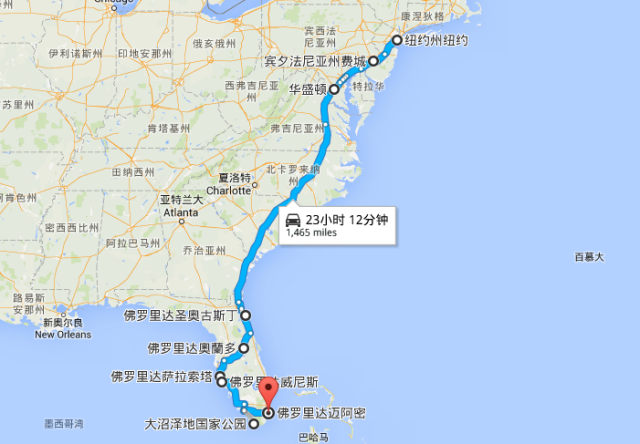 美国自驾路线图美利坚历史文化遗产之旅